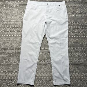 Travis Mathew Open To Close Golf Pants 38x31 Stretch Performance Light Gray